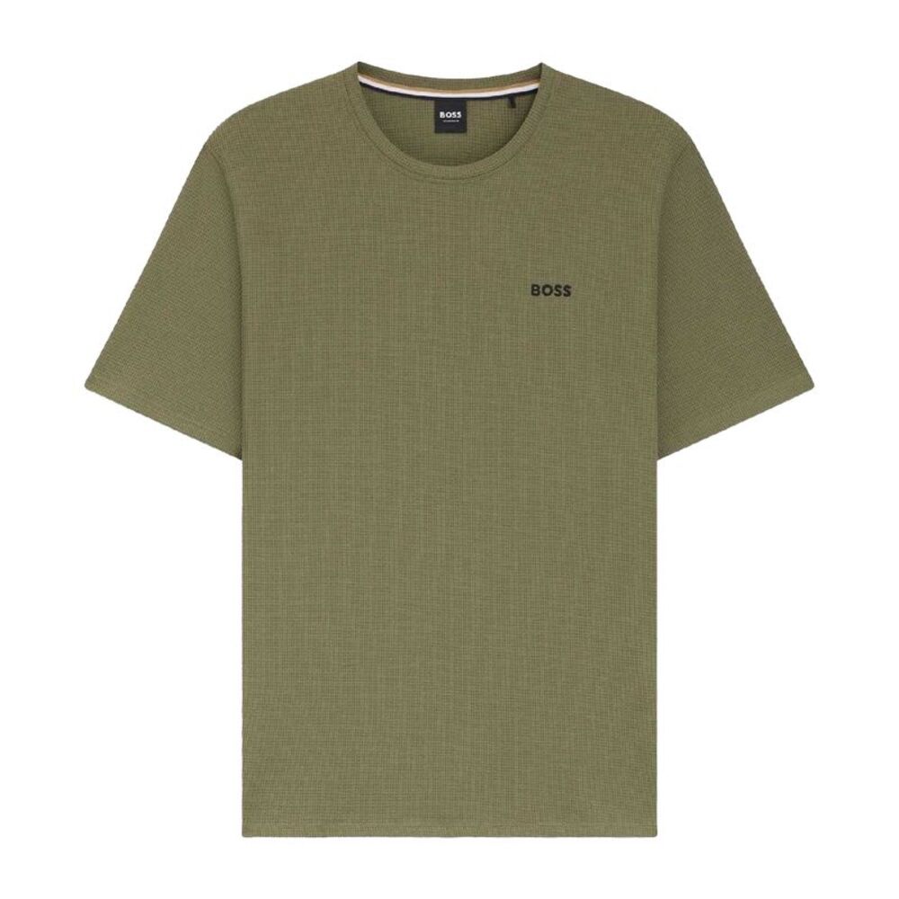 Boss Mens Waffle Knit Pajama Top / Green